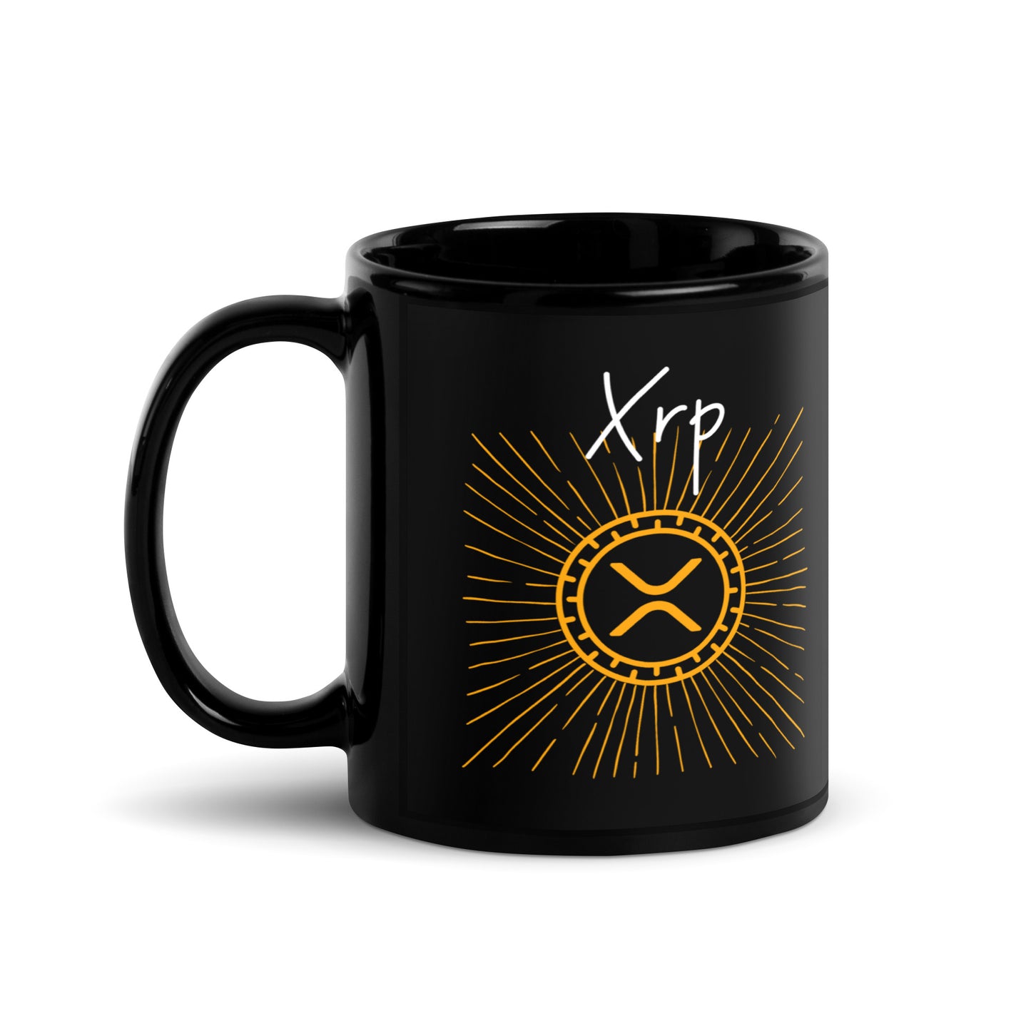 XRP Black Glossy Mug