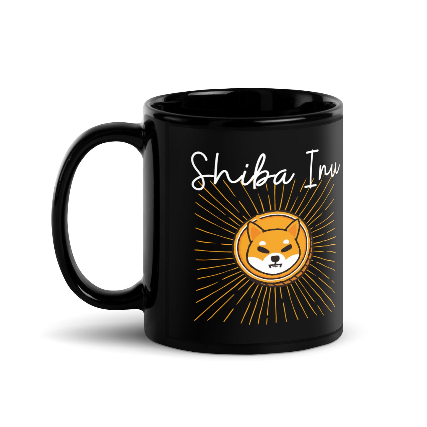 Shiba Inu Black Glossy Mug