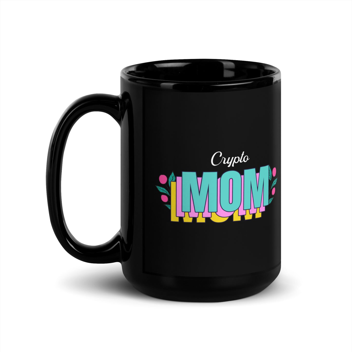 Crypto MOM Black Glossy Mug