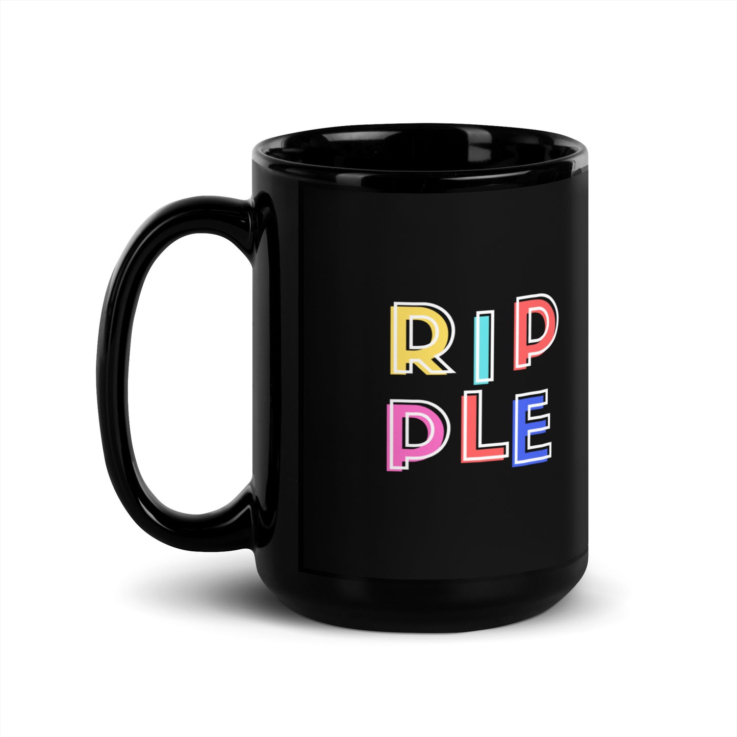 Ripple Colors Black Glossy Mug