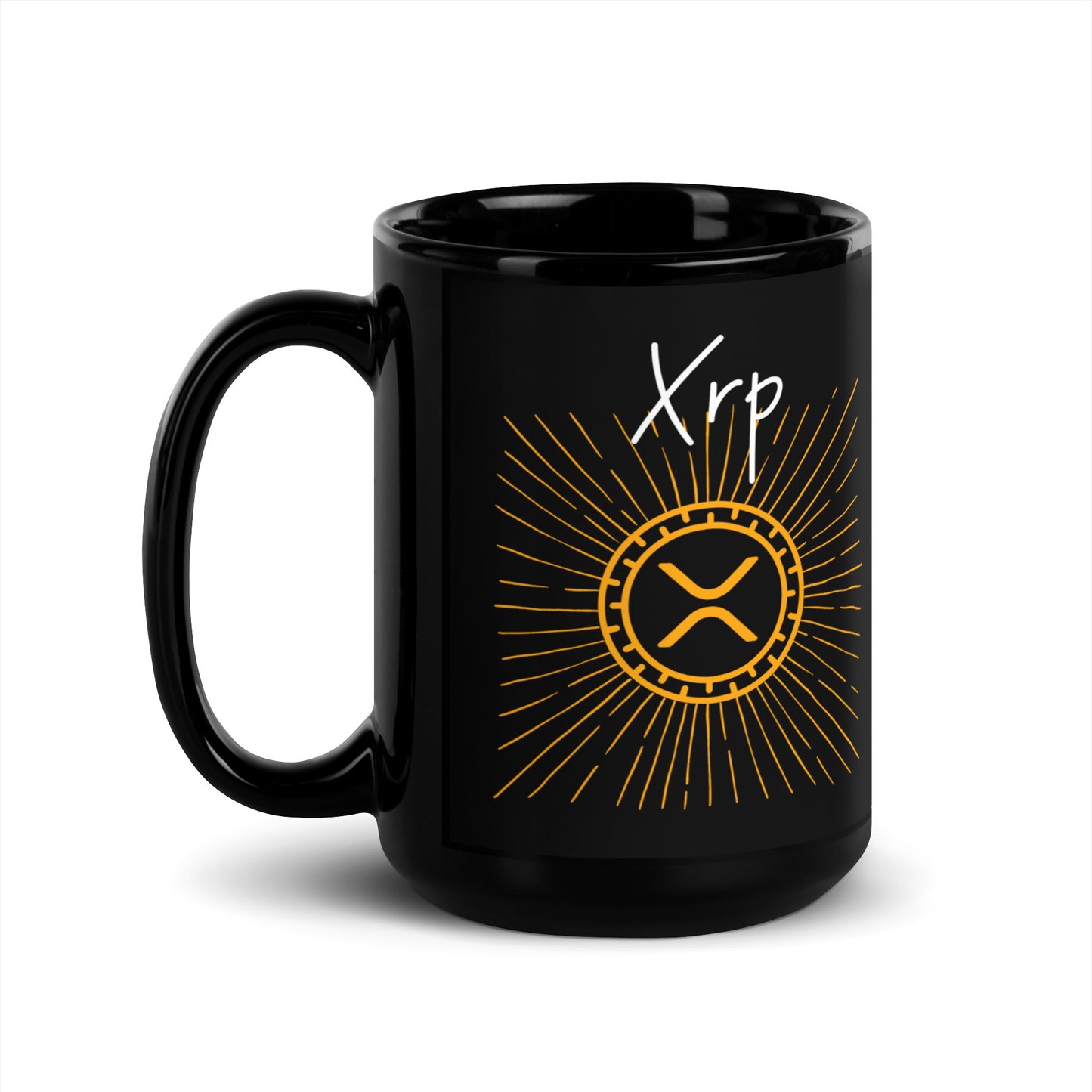XRP Black Glossy Mug
