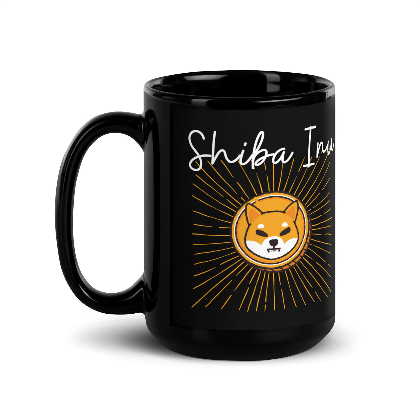 Shiba Inu Black Glossy Mug