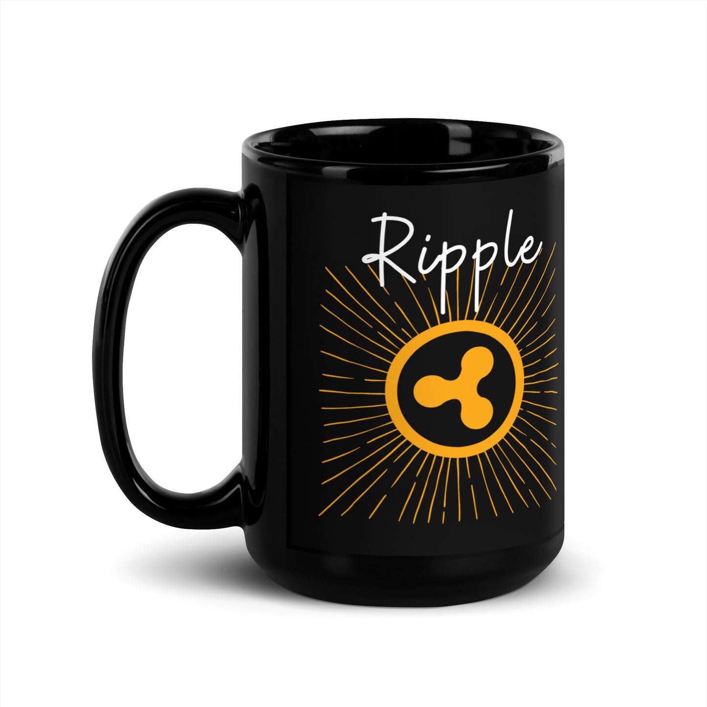 Ripple Black Glossy Mug