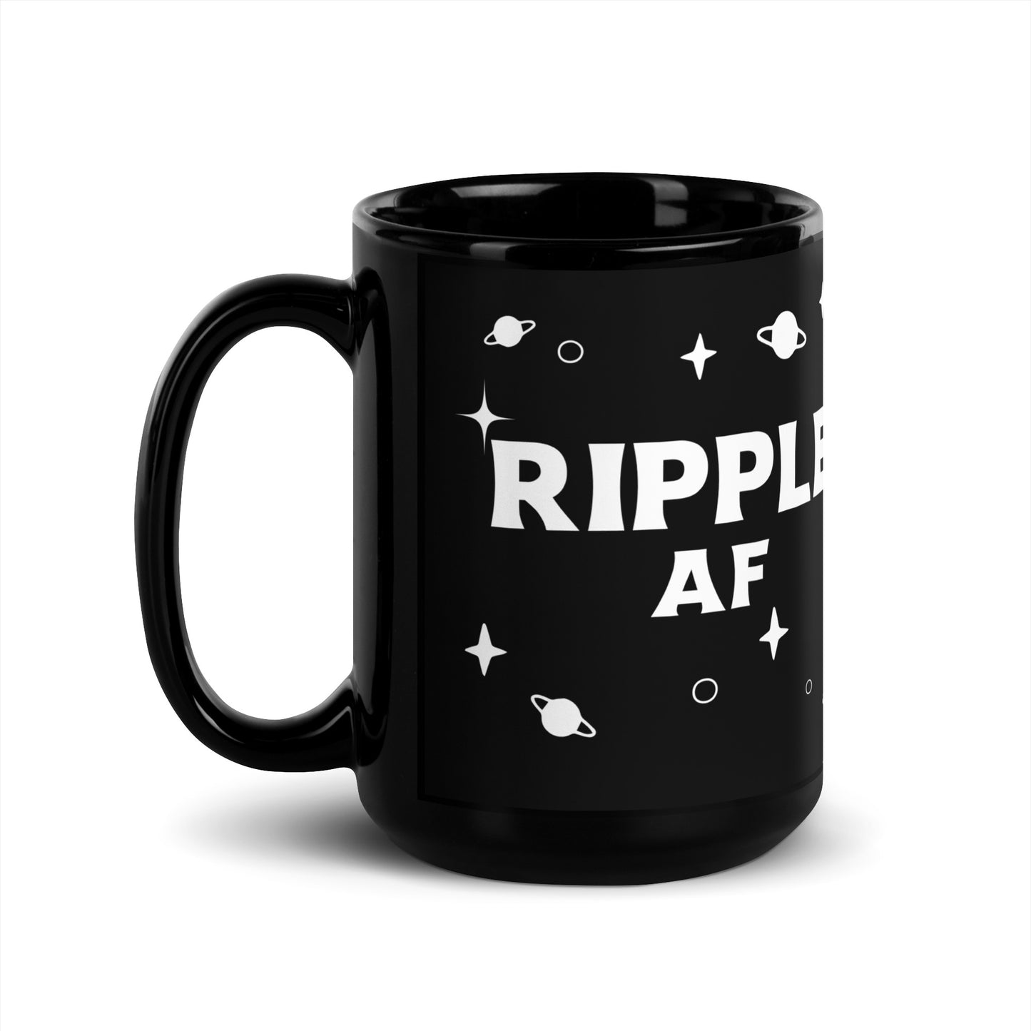 Ripple AF Black Glossy Mug