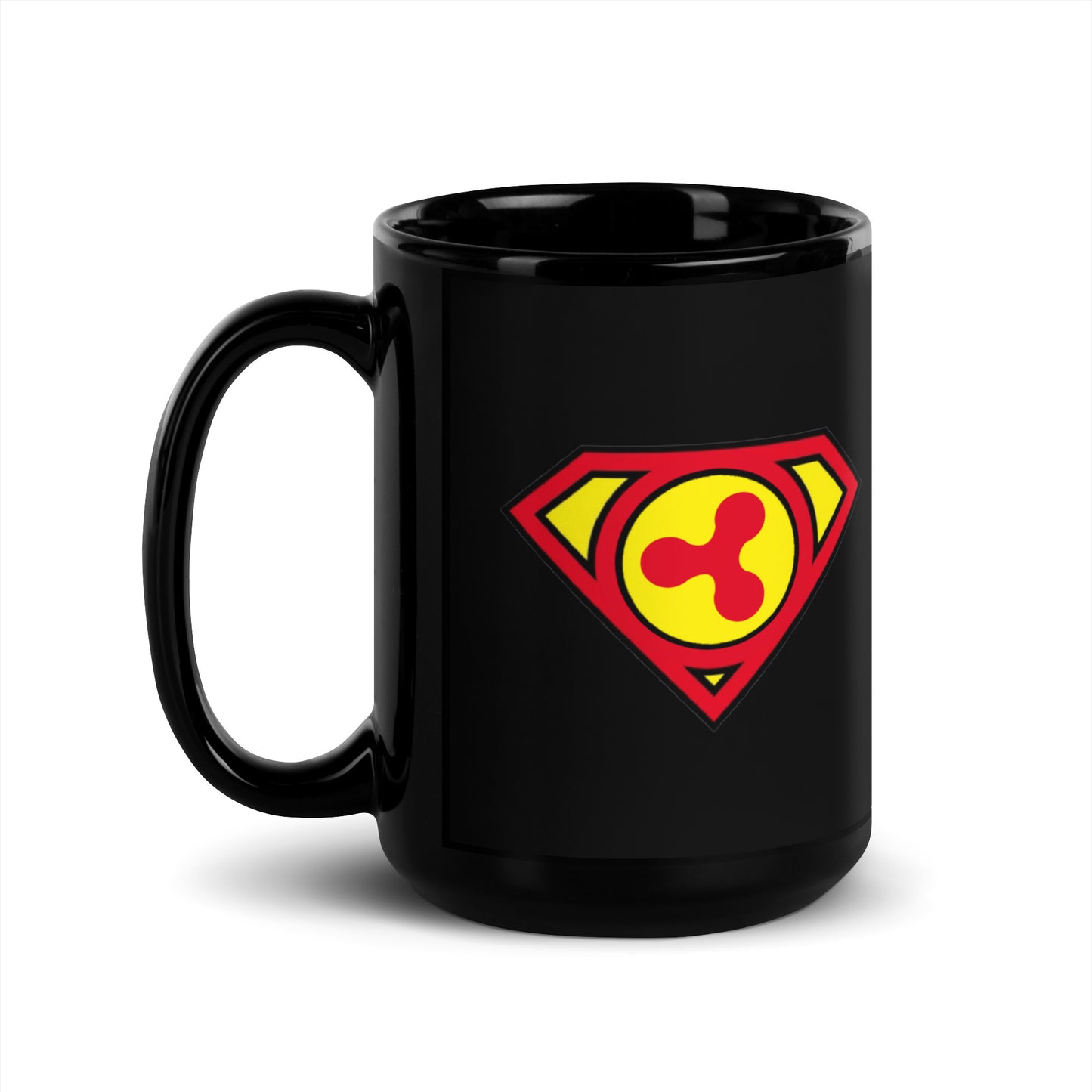 Ripple Super Crypto Black Glossy Mug