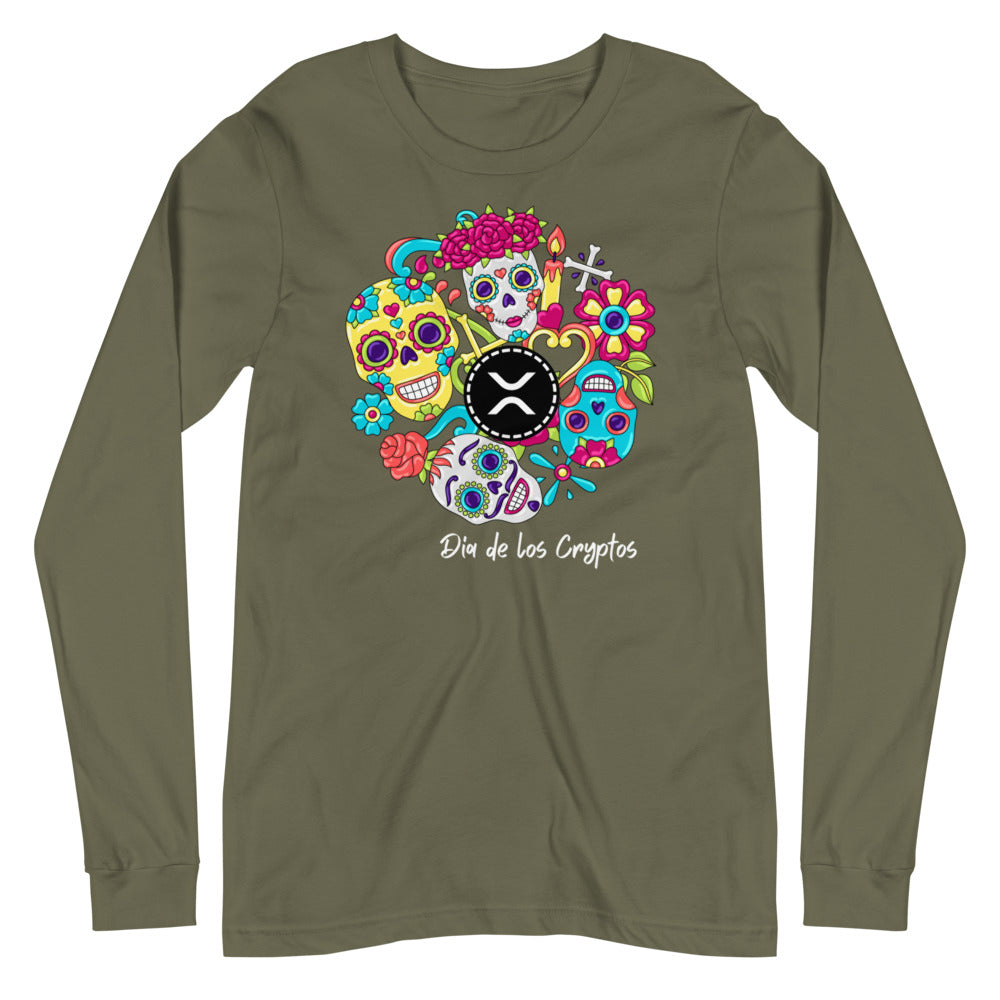 Dia De Los Cryptos (XRP) Unisex Long Sleeve Tee