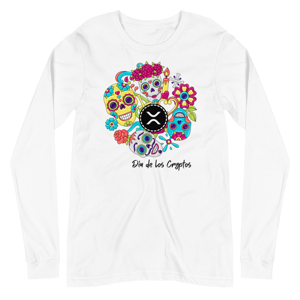 Dia De Los Cryptos (XRP) Unisex Long Sleeve Tee