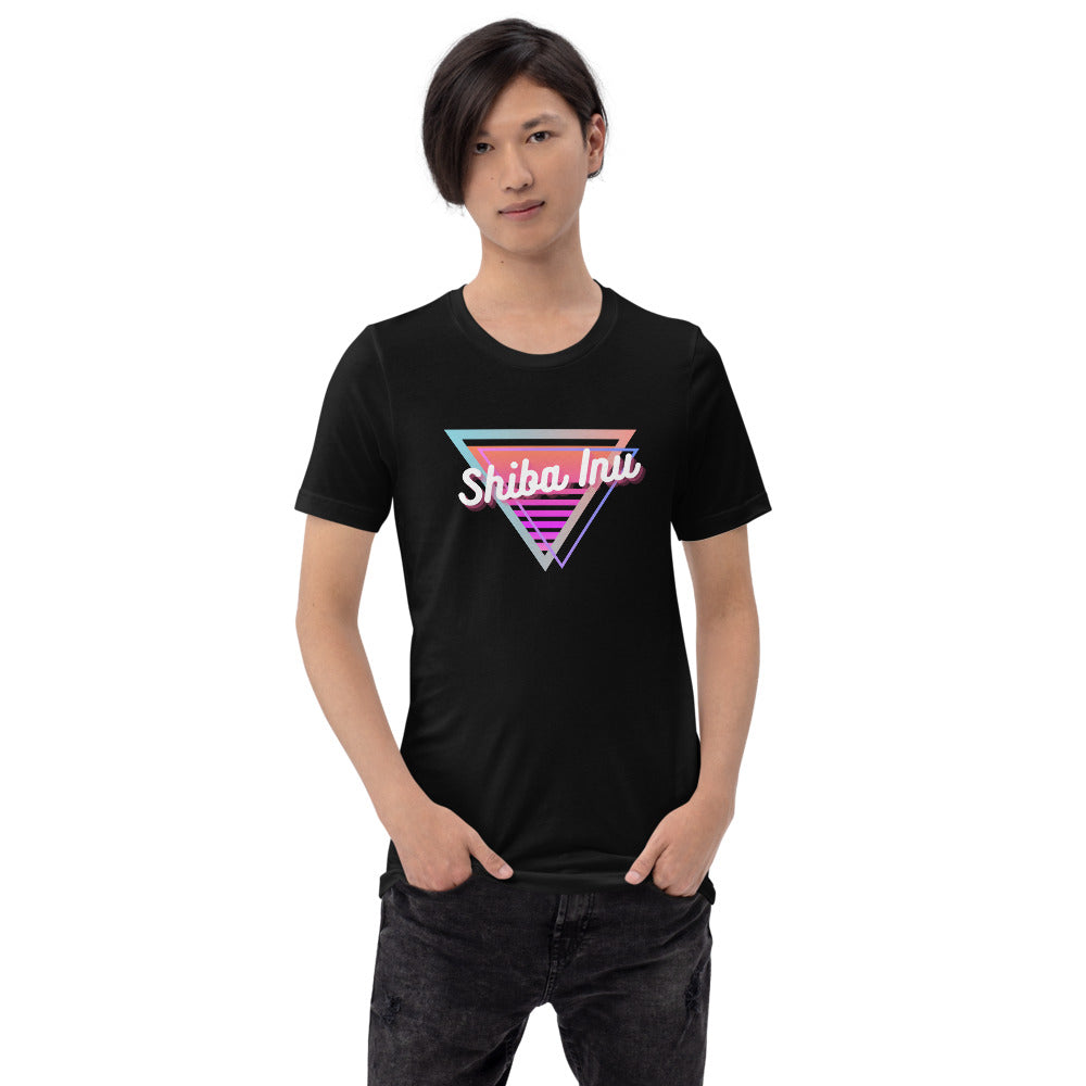 Neon Triangle (Shiba Inu) Short-sleeve unisex t-shirt