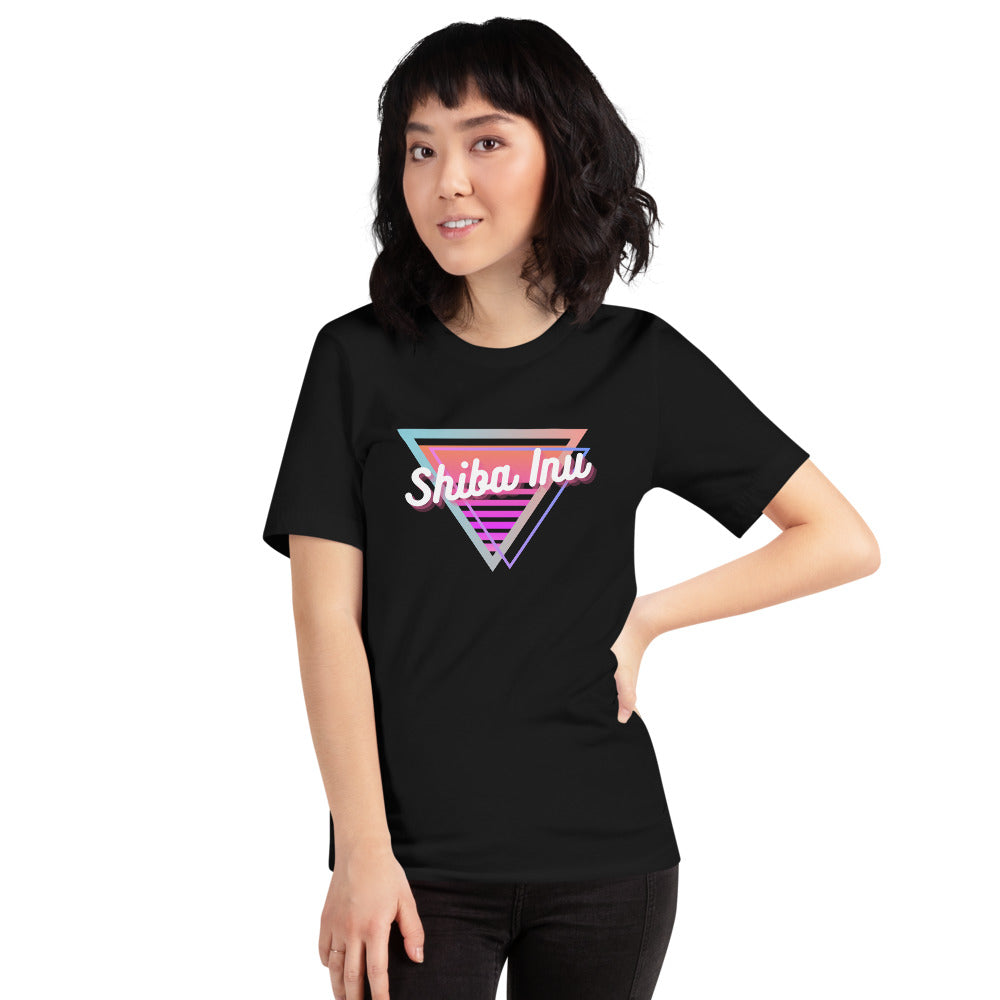 Neon Triangle (Shiba Inu) Short-sleeve unisex t-shirt