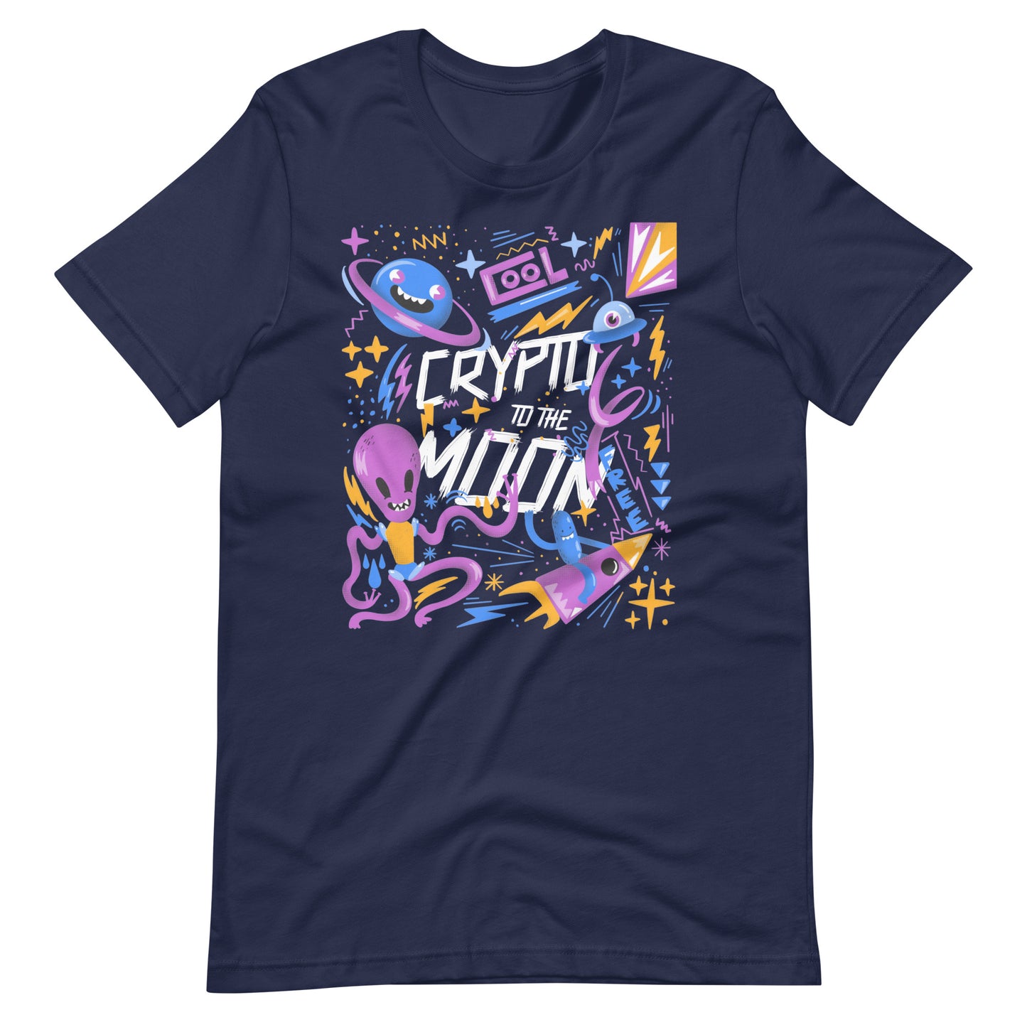 Crypto To The Moon Aliens Unisex t-shirt