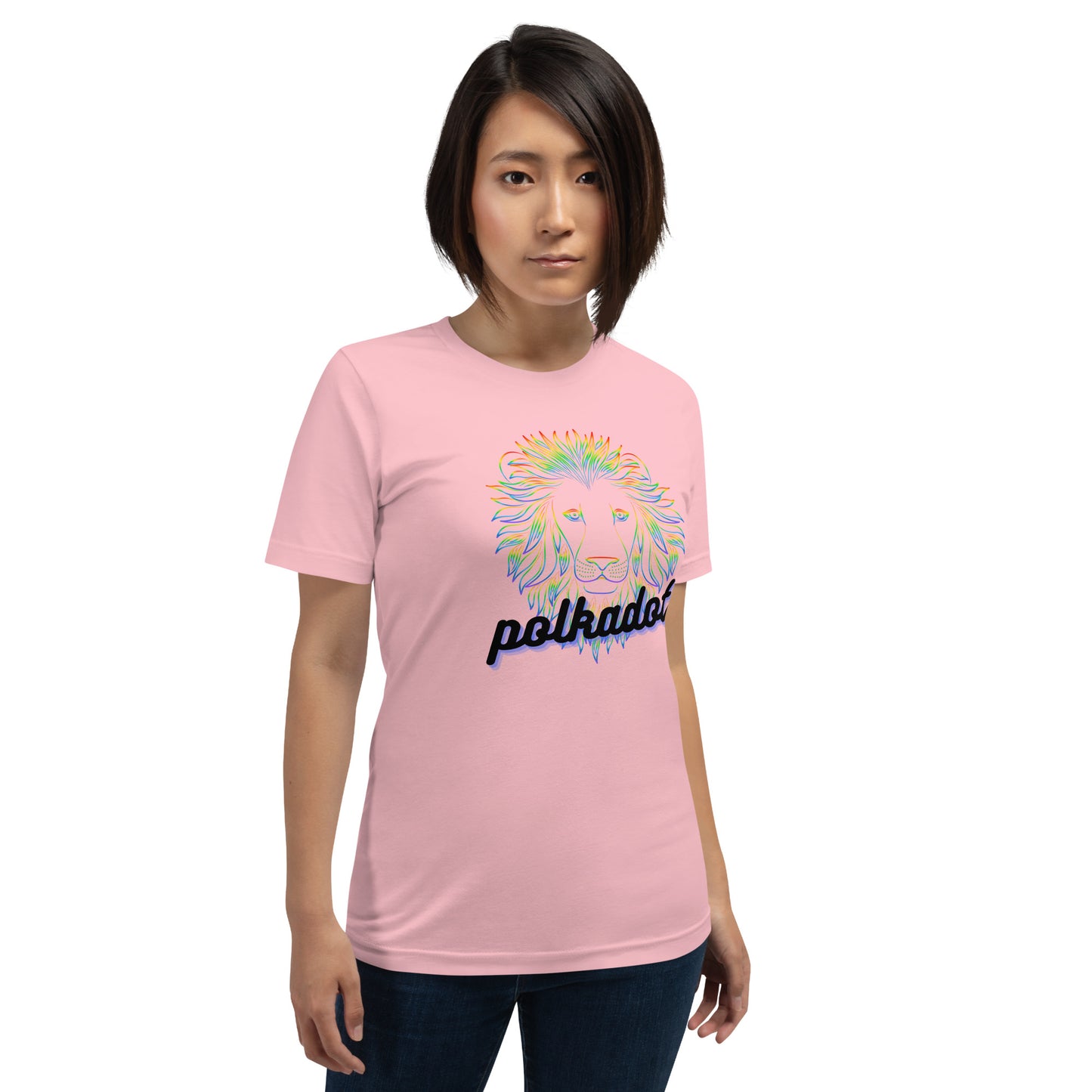 Polkadot Neon Lion Unisex t-shirt