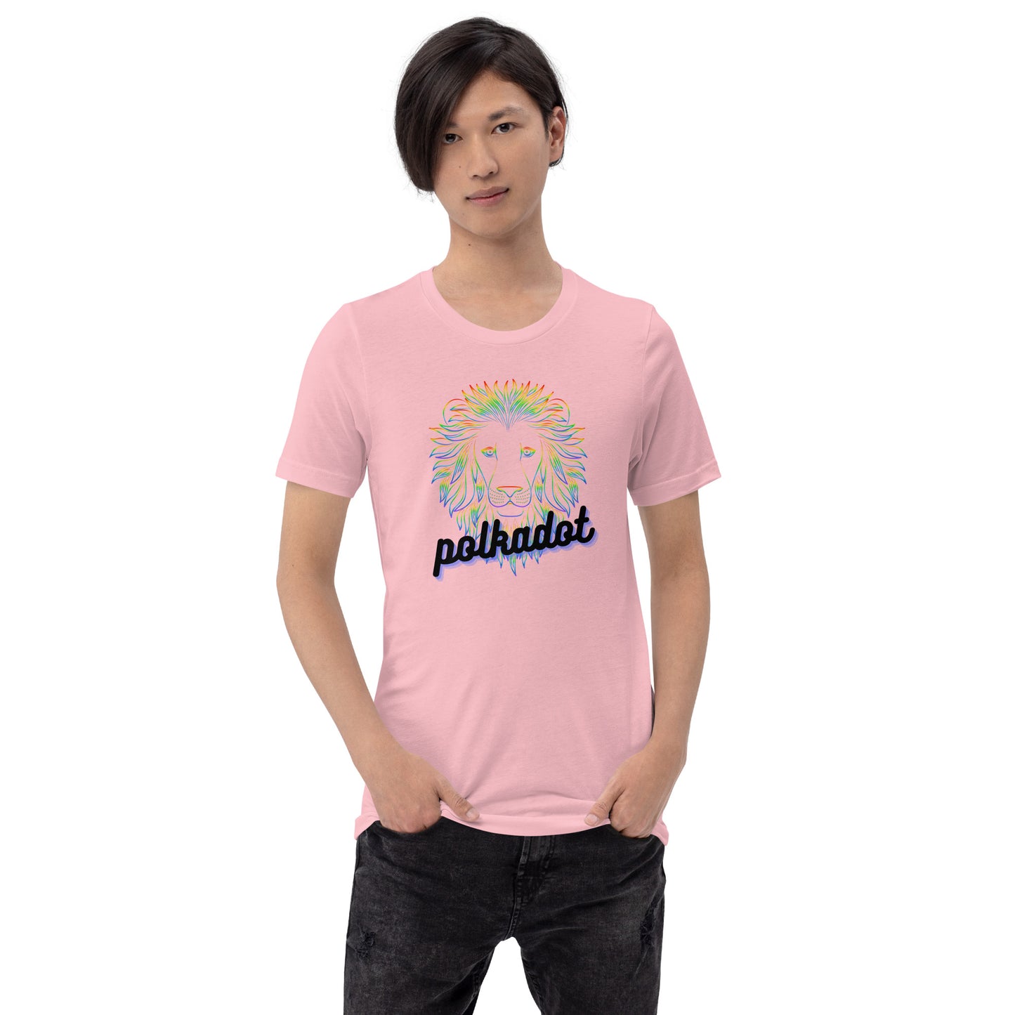 Polkadot Neon Lion Unisex t-shirt