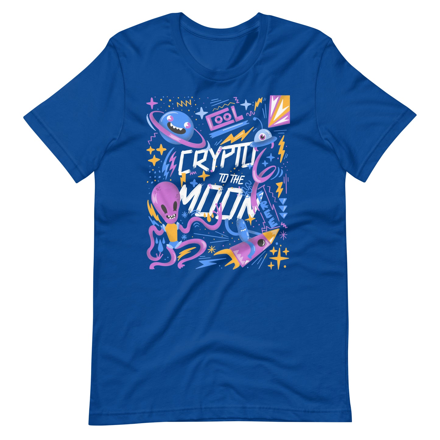 Crypto To The Moon Aliens Unisex t-shirt