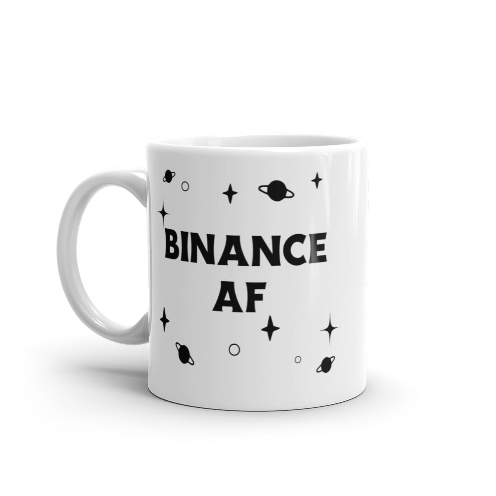 Binance AF White glossy mug