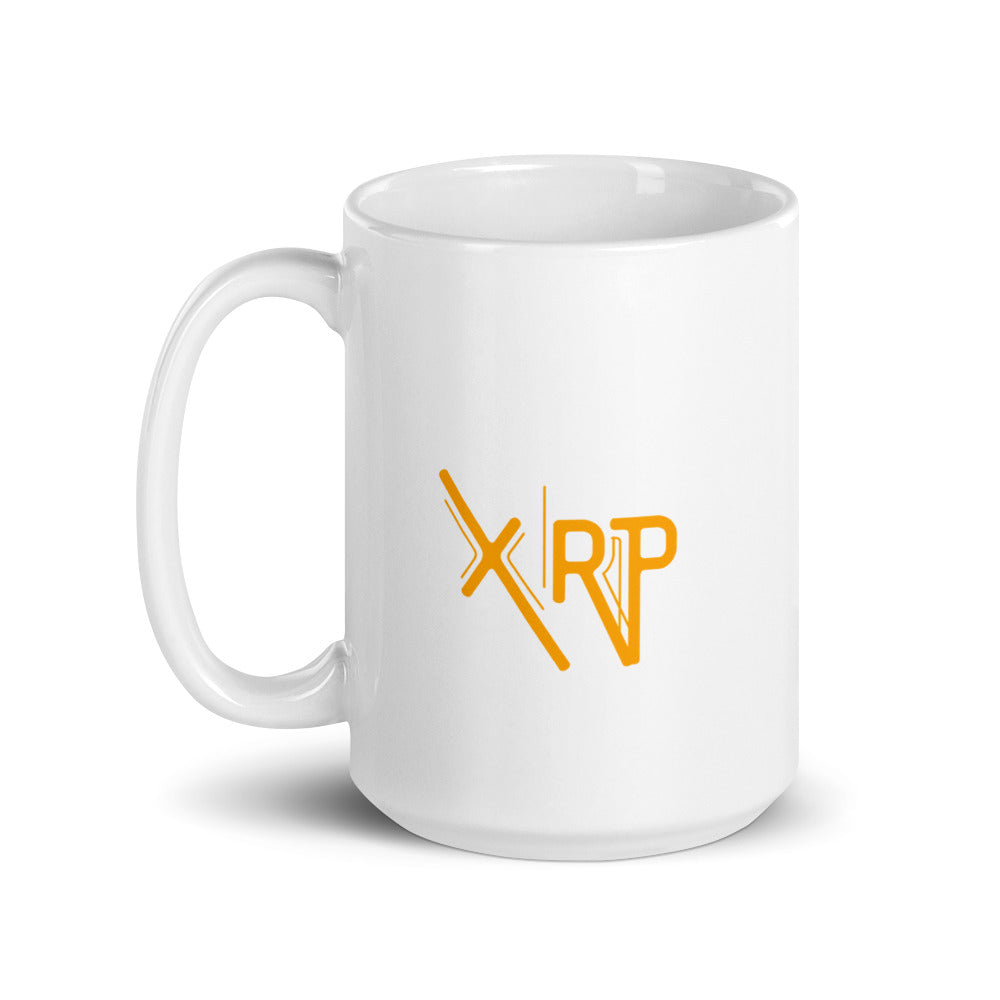 XRP Electrifying White glossy mug