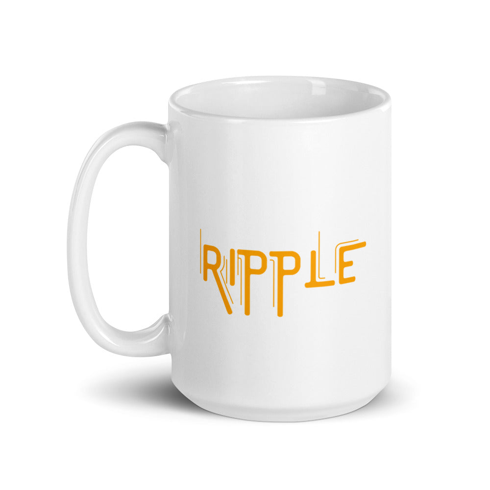 Ripple Electrifying White glossy mug