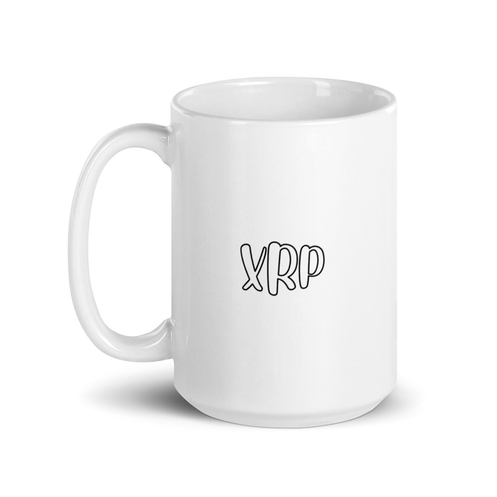 XRP Clear White glossy mug