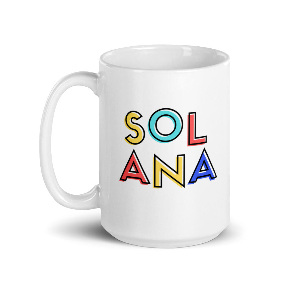 Solana Colors White glossy mug