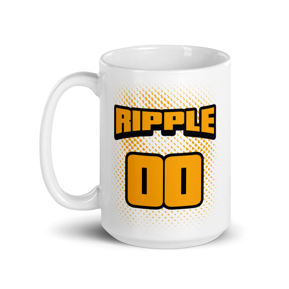 Ripple Double 00 White glossy mug