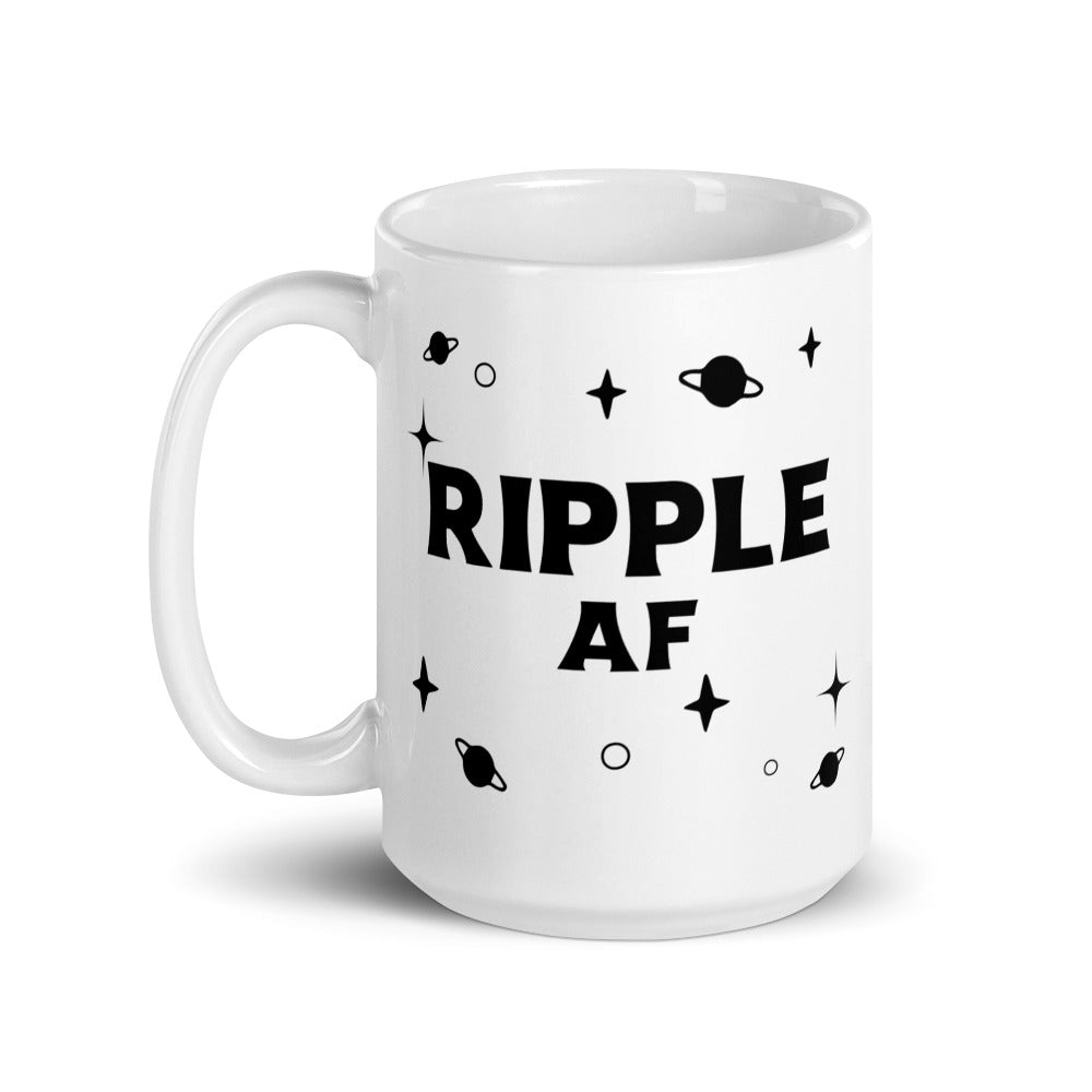 Ripple AF White glossy mug