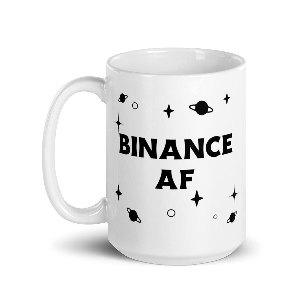 Binance AF White glossy mug