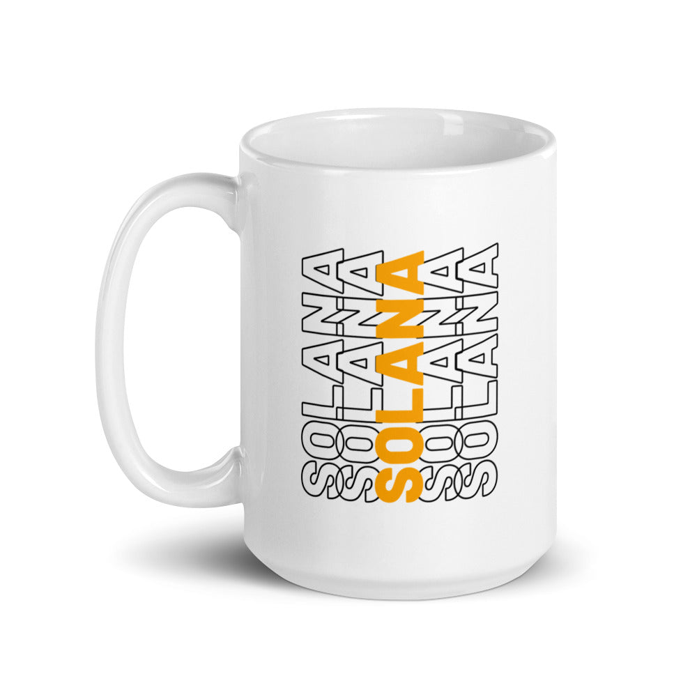 Solana White glossy mug