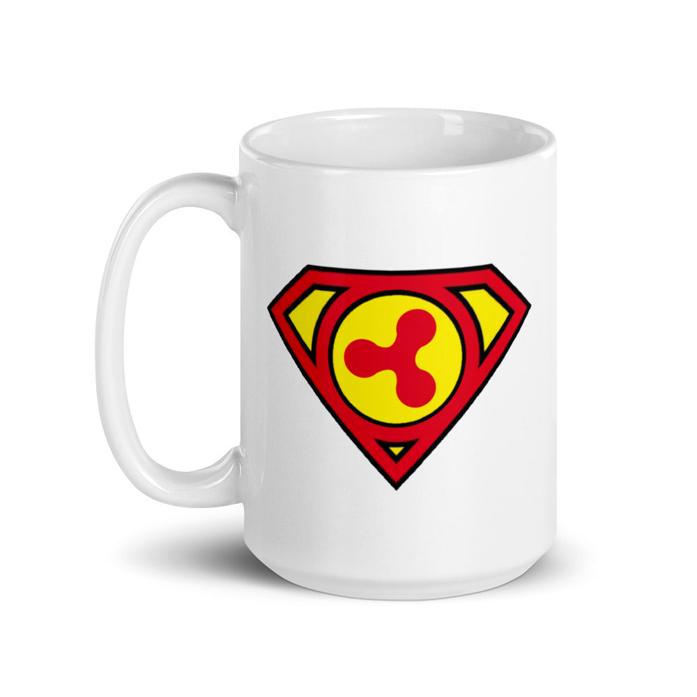 Ripple Super Crypto White glossy mug