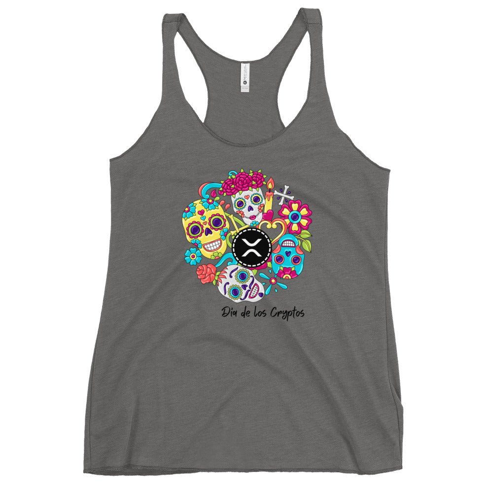 Dia De Los Cryptos (XRP) Women's Racerback Tank