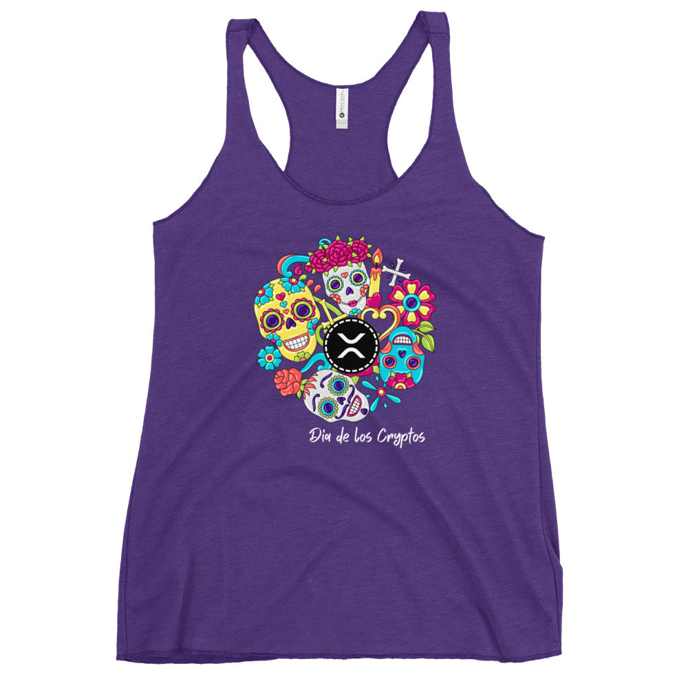 Dia De Los Cryptos (XRP) Women's Racerback Tank