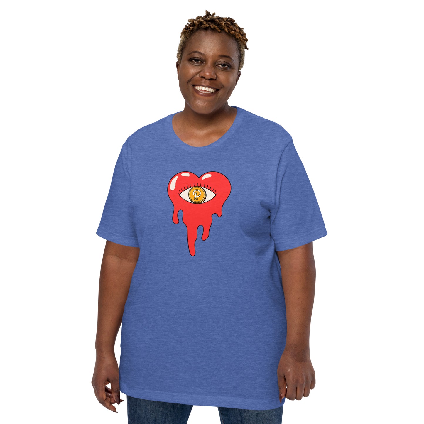 Polkadot Bleeding Heart Unisex t-shirt