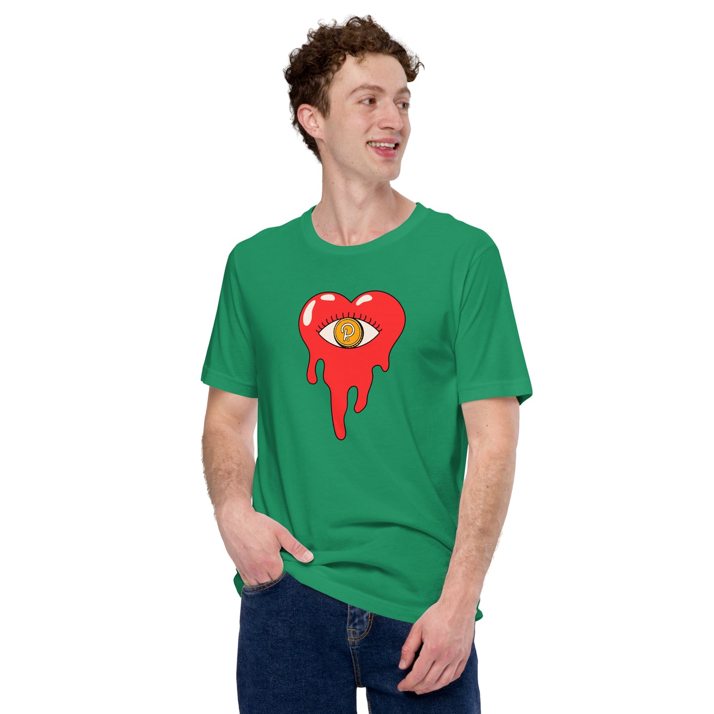 Polkadot Bleeding Heart Unisex t-shirt