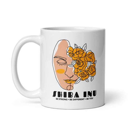 Shiba Inu We Are Beautiful White glossy mug