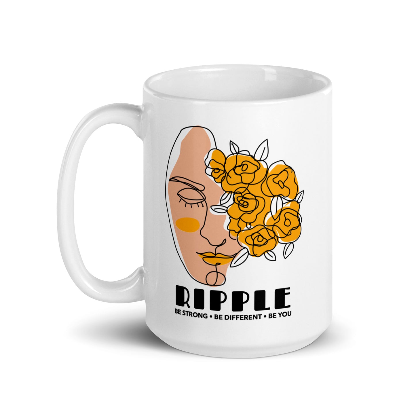 Ripple We Are Beautiful White glossy mug