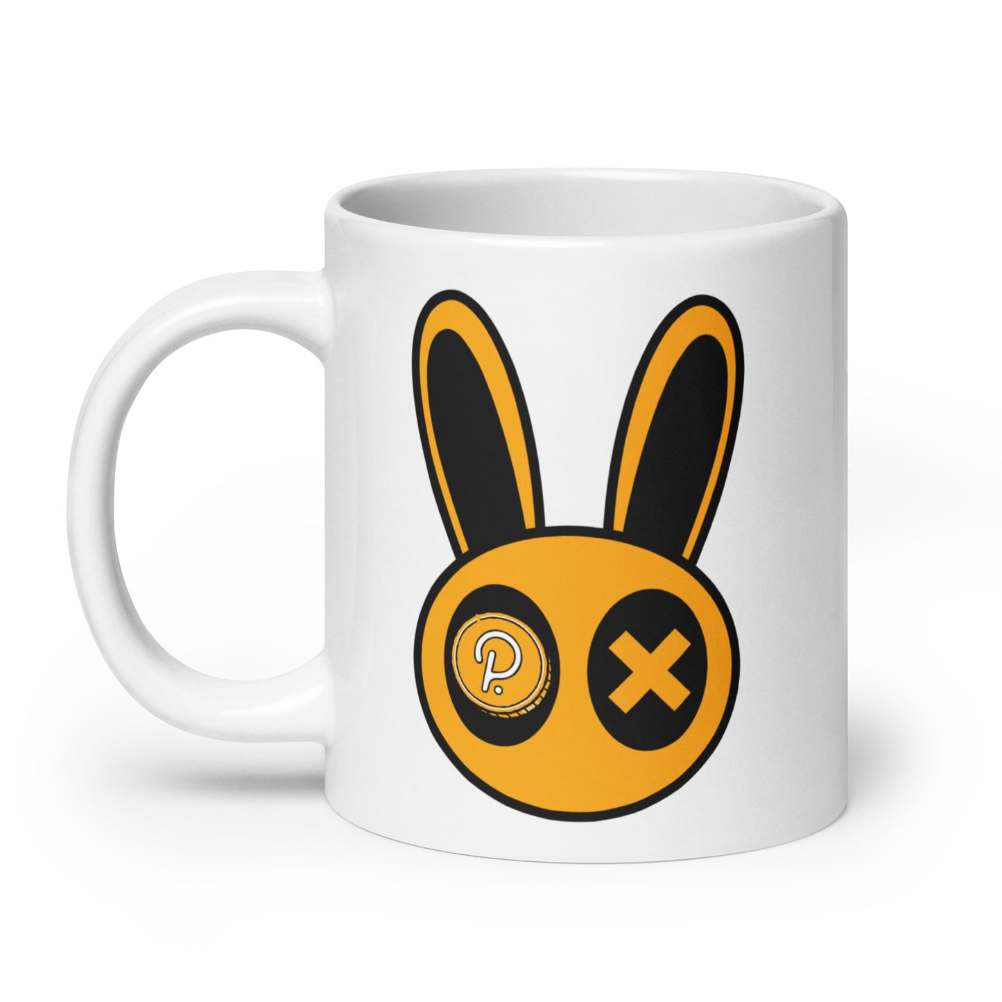 Polkadot Rabbit White glossy mug