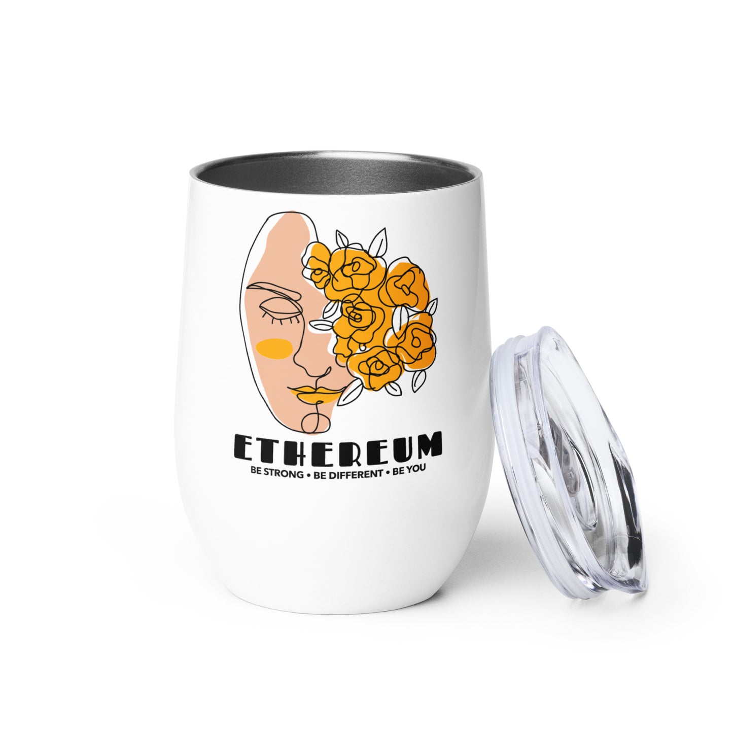 Ethereum We Are Beautiful White Wine Tumbler