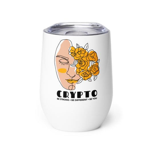Crypto We Are Beautiful White Wine Tumbler