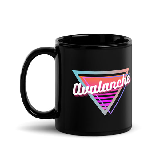 Avalanche To The Moon Black glossy mug