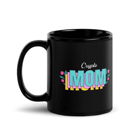 Crypto MOM Black Glossy Mug