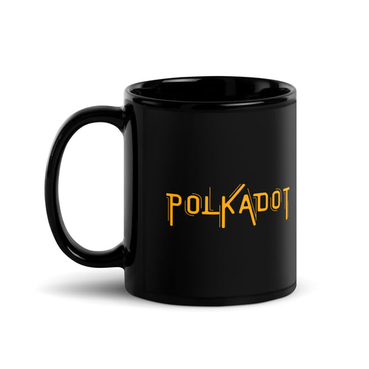Polkadot Electrifying Black Glossy Mug