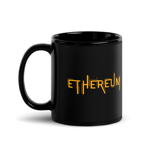 Ethereum Electrifying Black Glossy Mug