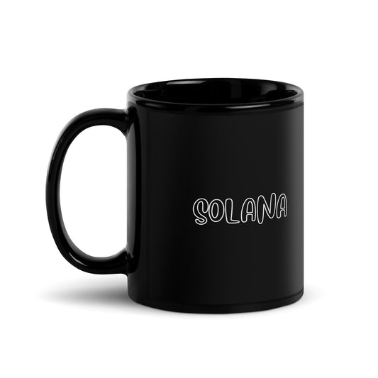 Solana Clear Black Glossy Mug
