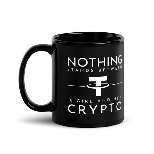 Tether Black Glossy Mug