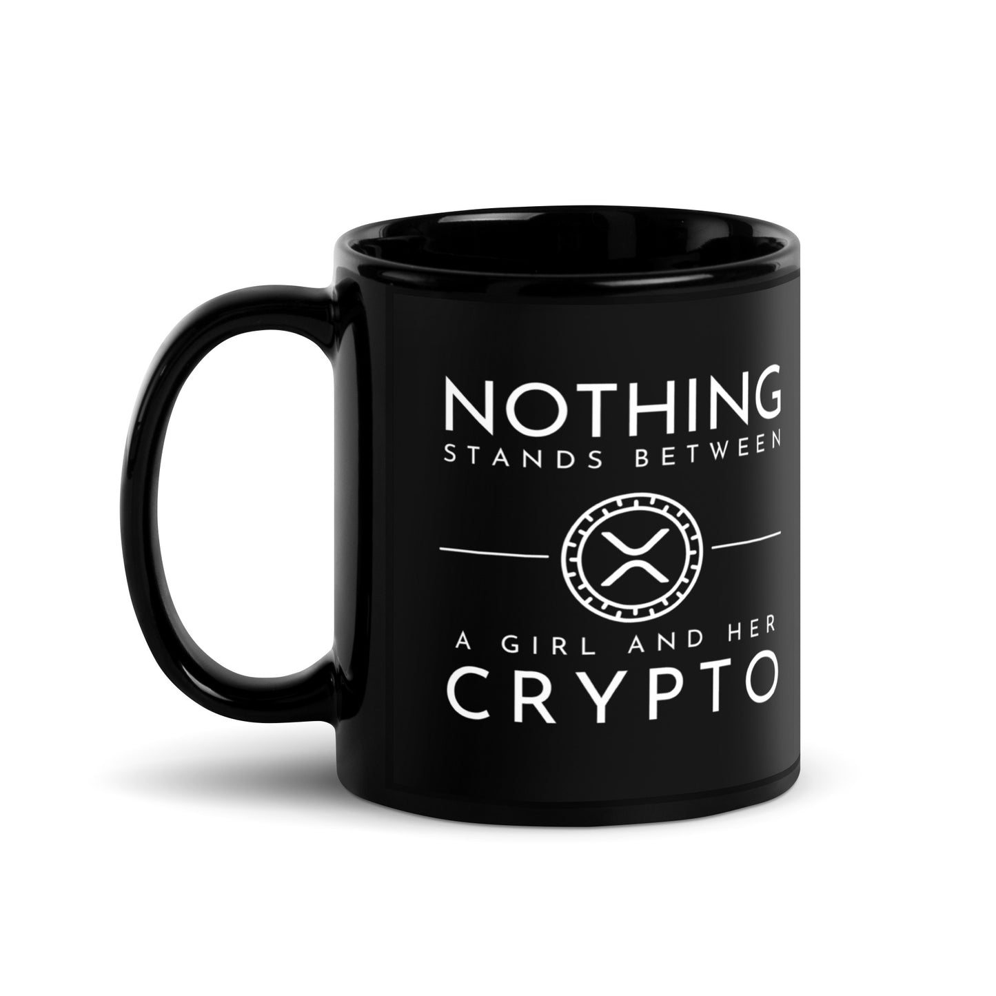 XRP Black Glossy Mug