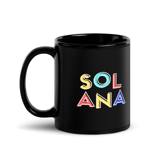 Solana Colors Black Glossy Mug