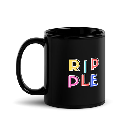Ripple Colors Black Glossy Mug
