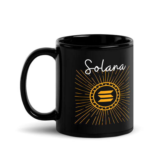 Solana Black Glossy Mug