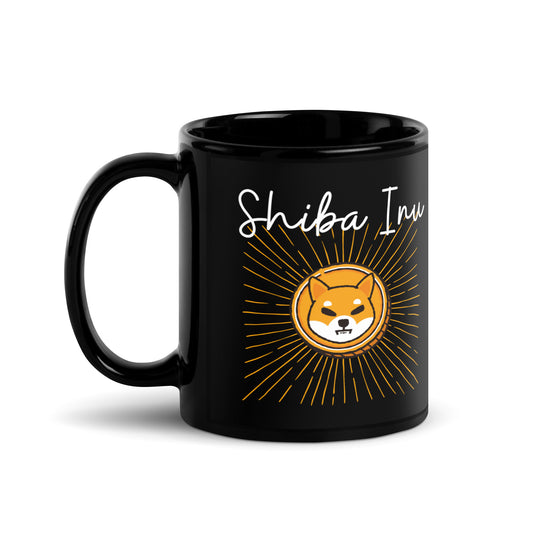Shiba Inu Black Glossy Mug