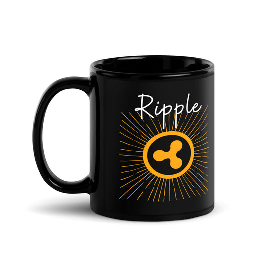 Ripple Black Glossy Mug