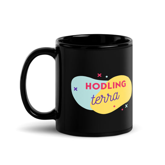 Terra Hodling Black Glossy Mug