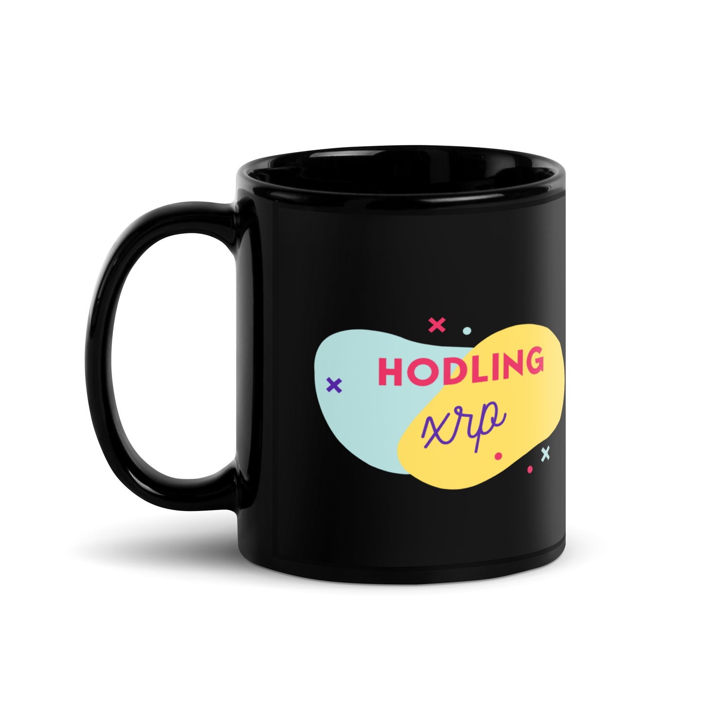XRP Hodling Black Glossy Mug